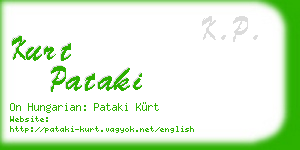 kurt pataki business card